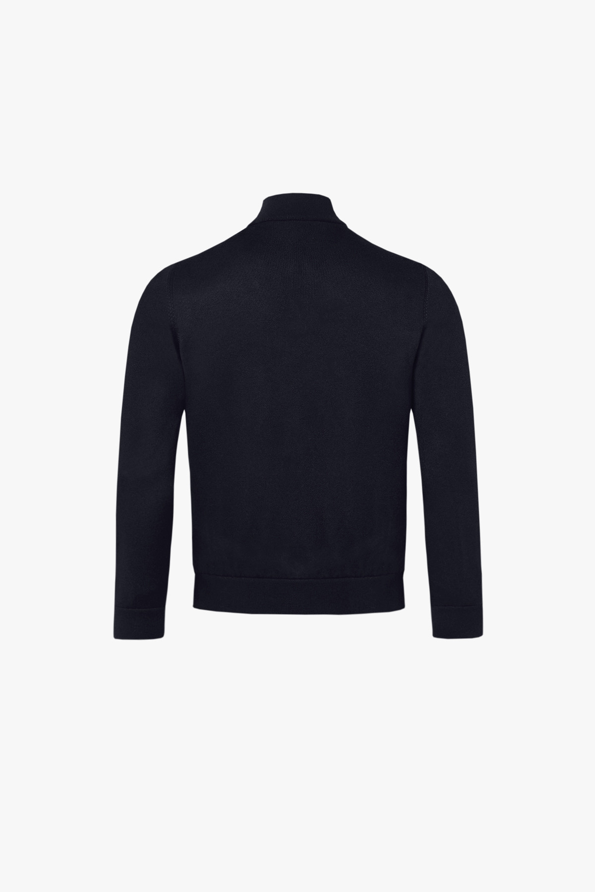 Navy zipped cardigan, suede calfskin and crocodile details