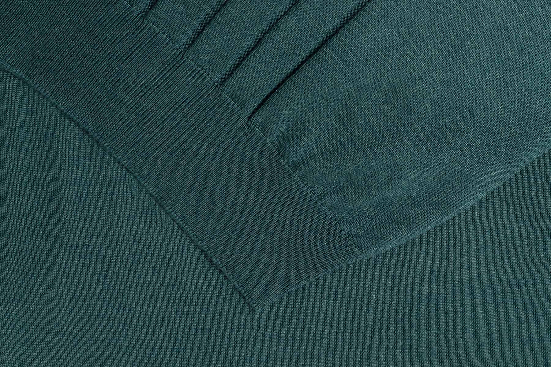 Pine green zipped polo shirt, 