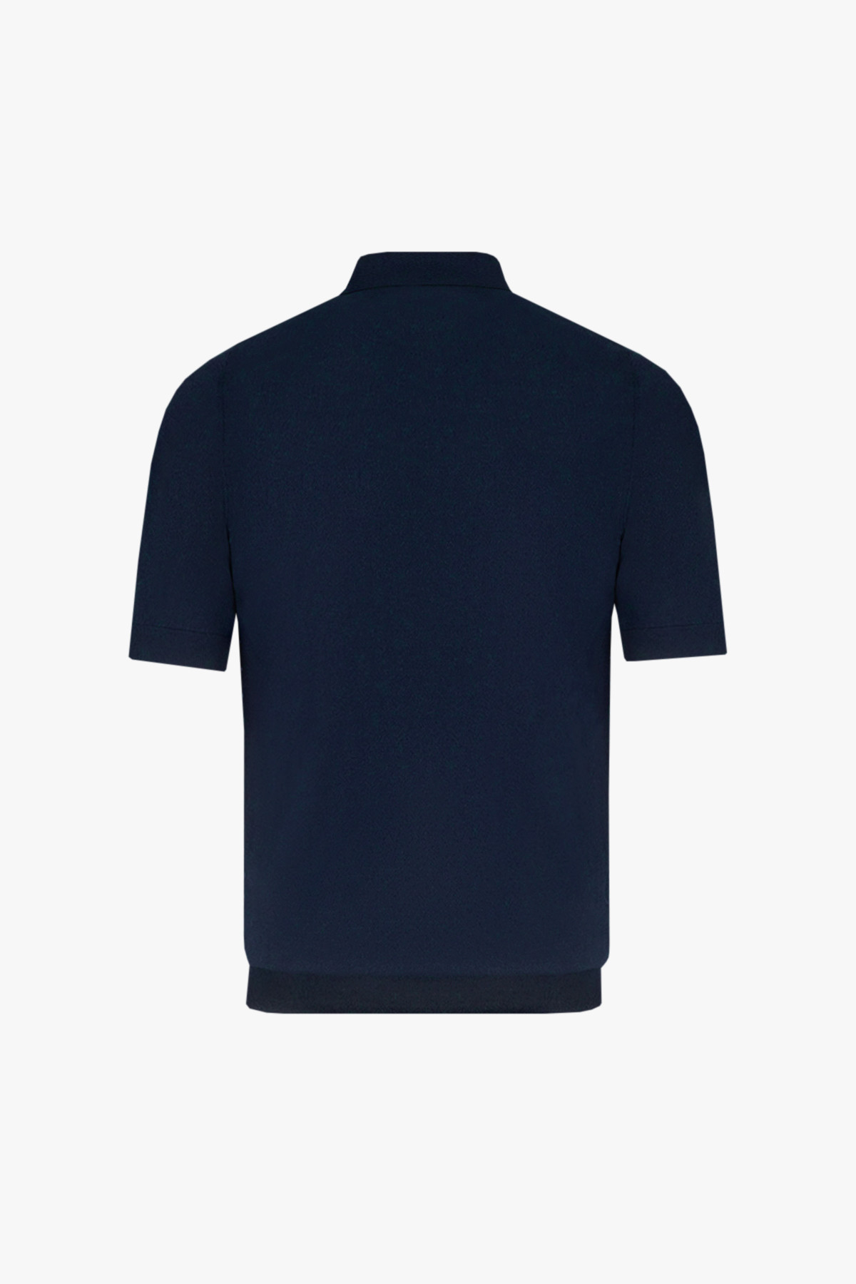 Navy-blue zipped polo shirt, 