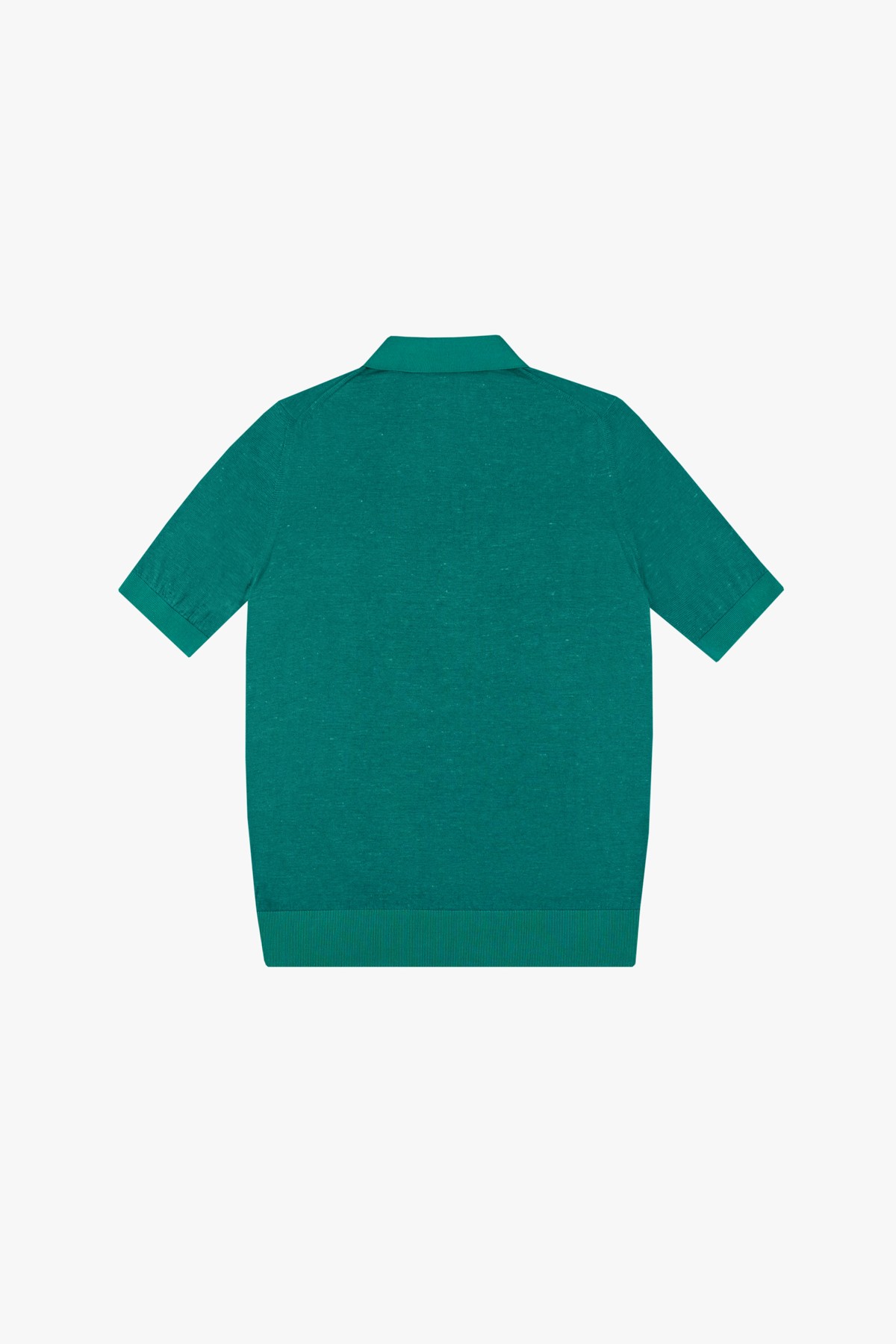Emerald green zipped polo shirt